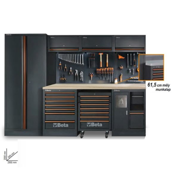Beta C45PRO 2.0 W/268UT műhelyberendezés 268 részes Beta Worker szerszámkészlettel