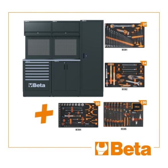 Beta RSC50 2.0 D/224UT műhelyberendezés összeállítás 224 szerszámmal