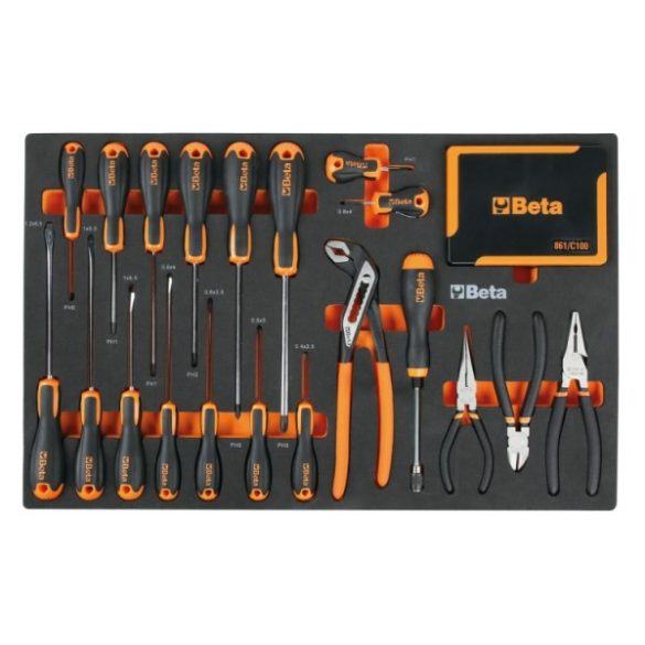 Beta RSC50 2.0 D/224UT professzionális műhelyberendezés összeállítás munkalappal és 224 darabos szerszámkészlettel