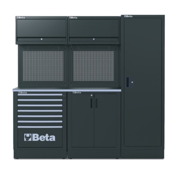 Beta RSC50 2.0 D moduláris műhelyberendezés faliszekrényekkel és 223 darabos Beta szerszámkészlettel