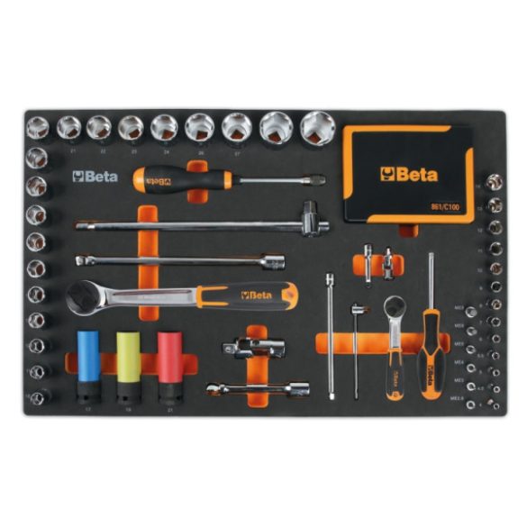 Beta RSC50 2.0 D moduláris műhelyberendezés faliszekrényekkel és 223 darabos Beta szerszámkészlettel