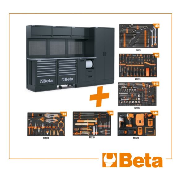 Beta RSC50 2.0 F/411UT műhelyberendezés összeállítás 411 szerszámmal