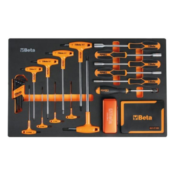 Beta RSC50 2.0 F/445UT komplett műhelyberendezés szerszámokkal, 445 darabos Beta szerszámkészlet tálcákban, RSC50 2.0 moduláris műhelybútor rendszer