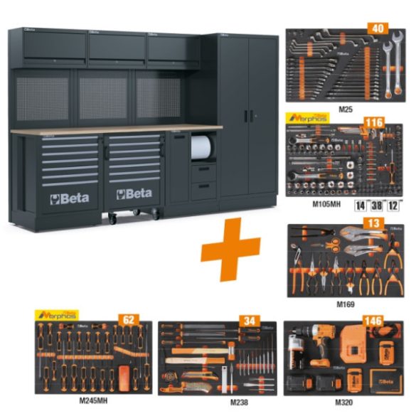 Beta RSC50 2.0 FW/411UT műhelyberendezés összeállítás 411 szerszámmal
