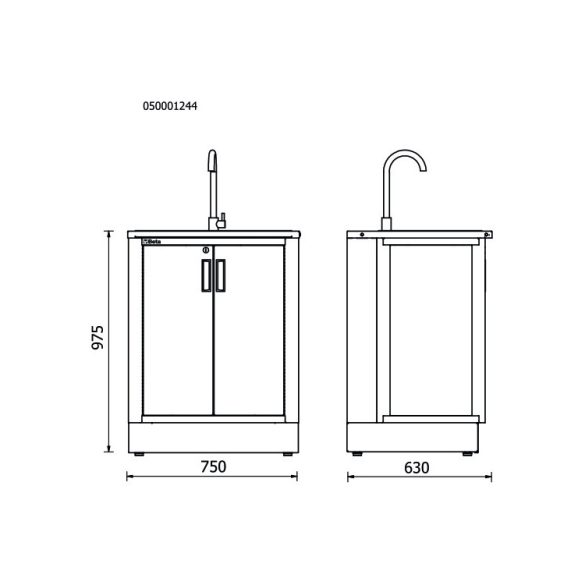 Beta RSC50 ML Rögzített modul beépített mosdóval