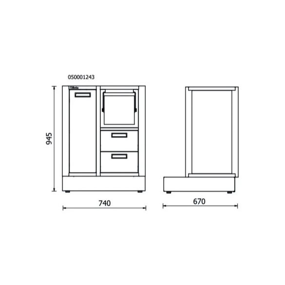 Beta RSC50 2.0 MS-2C Rögzített kiszolgáló modul 