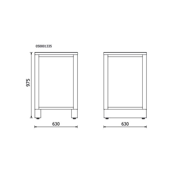 Beta RSC50 KAI Önálló alsó sarok (630mm x 630mm)