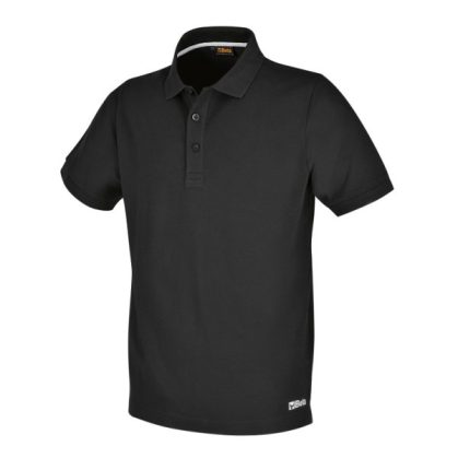   Beta 7552N Három gombos pólóing, piqué pamut, 200 g/m2, fekete