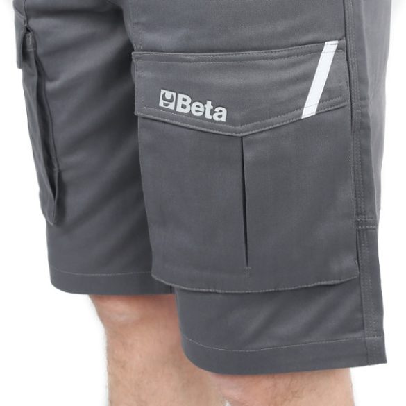 Beta 7931MG Bermuda munkanadrág, 100% pamut, szürke
