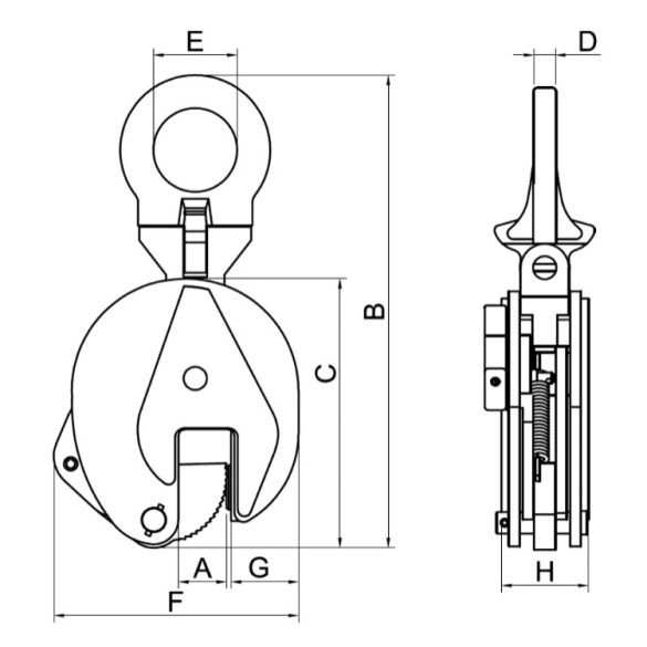 ROBUR 8135 0,75T-ACÉLLEMEZ MEGFOGÓ