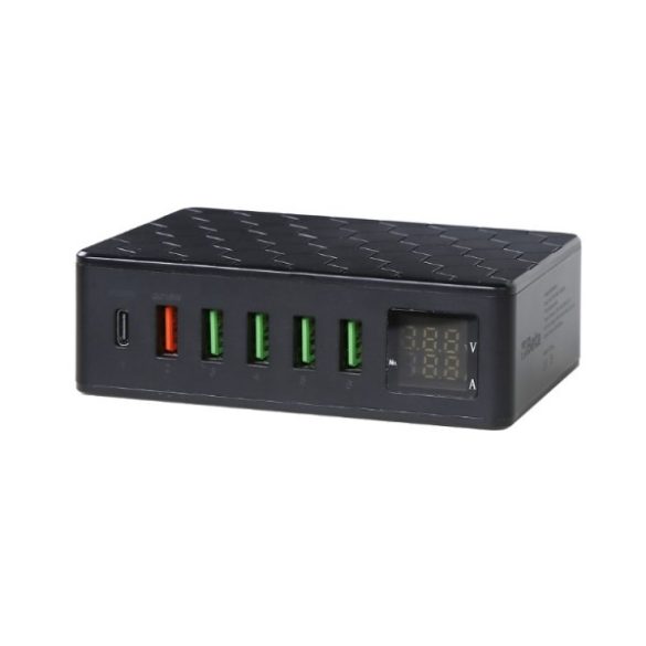 Beta 9545MPC Multiport töltőállomás, 6 USB aljzattal több eszköz egyidejű töltésére.