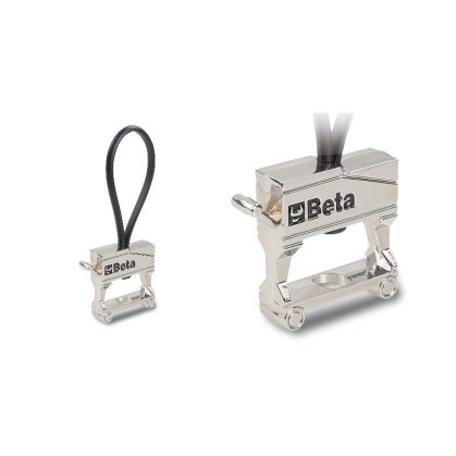 Beta 9595 C25 Krómozott fém kulcstartó gumihoroggal