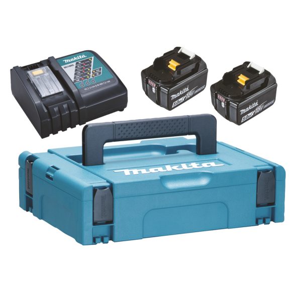 Makita 197624-2 18V LXT Li-ion 2x5,0 Ah akku + DC18RC töltő készlet + MAKPAC