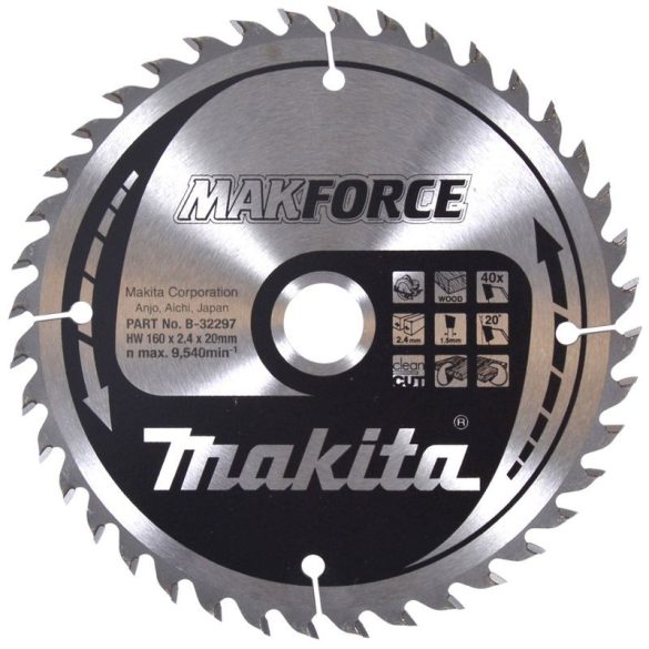 Makita körfűrészlap Makforce 190x15,88 mm Z24