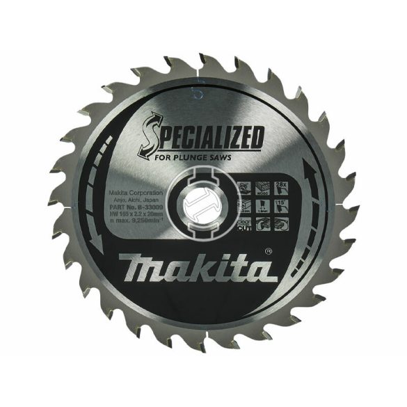 Makita körfűrészlap merülő 165x20 mm Z28