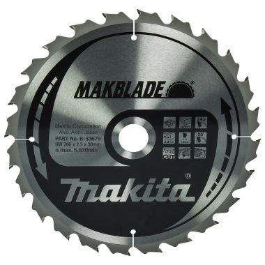 Makita B-33679 körfűrészlap Makblade 260x30mm Z24