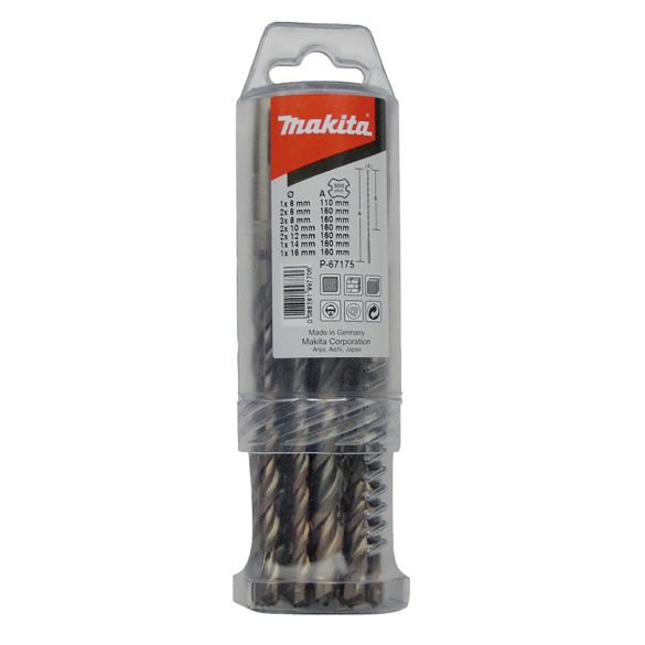 Makita B-49080 SDS-Plus V-plus fúrókészlet 6x110;6/8/10/12/14/16x160 mm