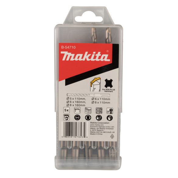 Makita B-54710 SDS-Plus V-plus fúrókészlet 5db-os 5,6,8x110mm, 6,8x160mm