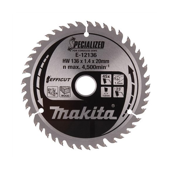 Makita EFFICUT körfűrészlap akkus 260x30 mm Z60 FA