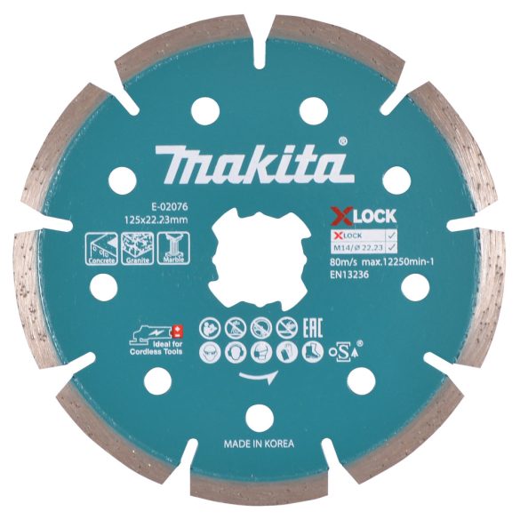 Makita E-02076 125mm gyémánttárcsa szegmenses X-LOCK