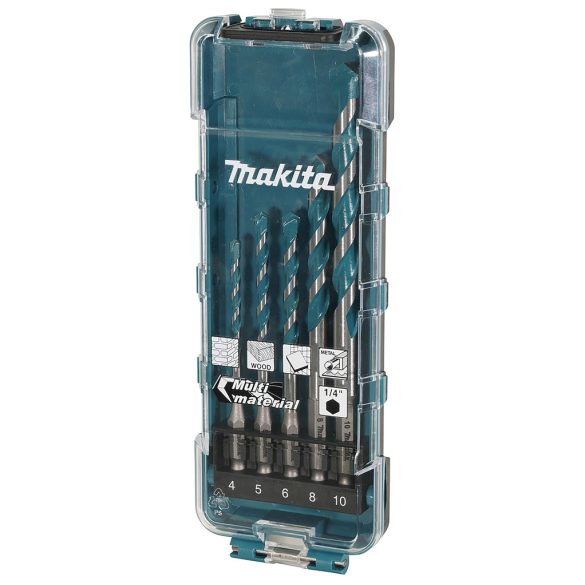 Makita 1/4" befogású TCT multi anyag fúró készlet 4x90,5x100,6x100,8x120,10x150 mm