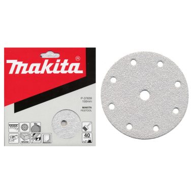   Makita excenterpapír tépőz. fehér 9 lyukú 150 mm K150 10 db