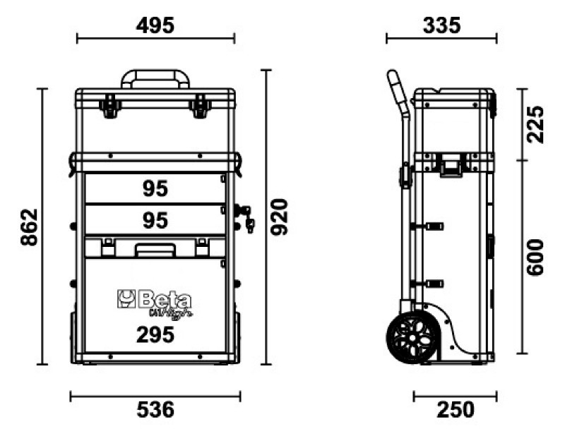 Beta C41H - 4100H Két modulos szerszámkocsi