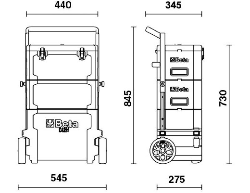 Beta C42H - 4200H Szerszámkocsi 3 modullal