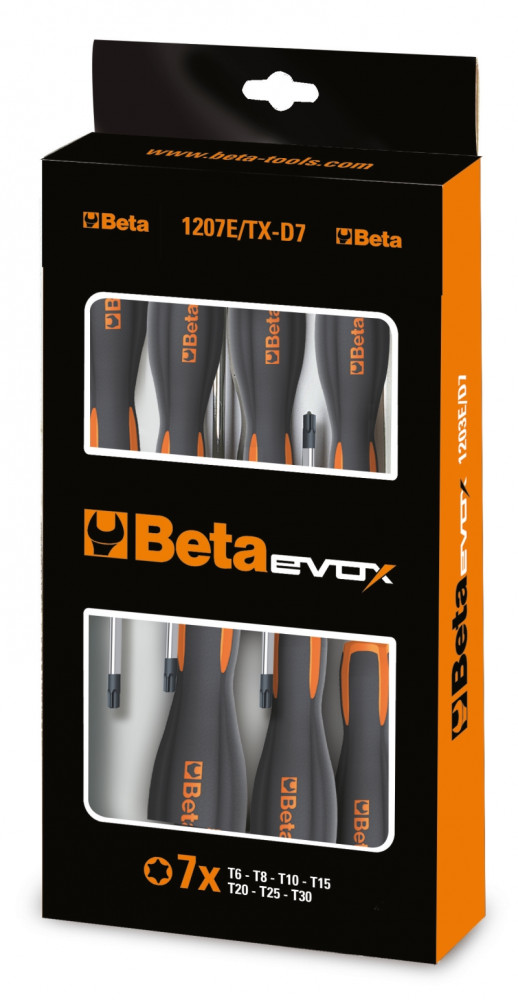 Beta 1207E/TX-D7 7 darabos csavarhúzó készlet Evox